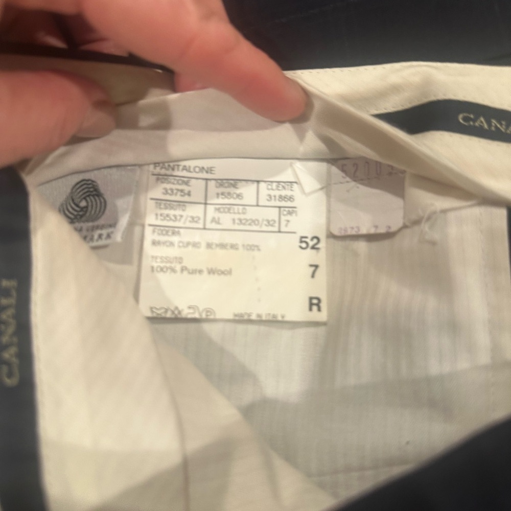 Canali Men's Black and White Blazer Size 52 - Picture 6 of 8